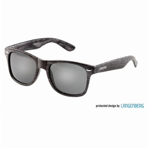 Sonnenbrille (Holz-Style) (Art.-Nr. CA969316) - Kunststoffgläser aus Acryl, schwarz...