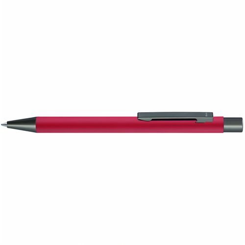 STRAIGHT GUM Druckkugelschreiber (Art.-Nr. CA032524) - Metall-Druckkugelschreiber mit Softtouch...