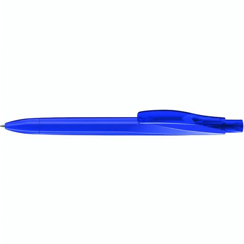DROP K transparent Druckkugelschreiber (Art.-Nr. CA040303) - Druckkugelschreiber mit geometrisch...