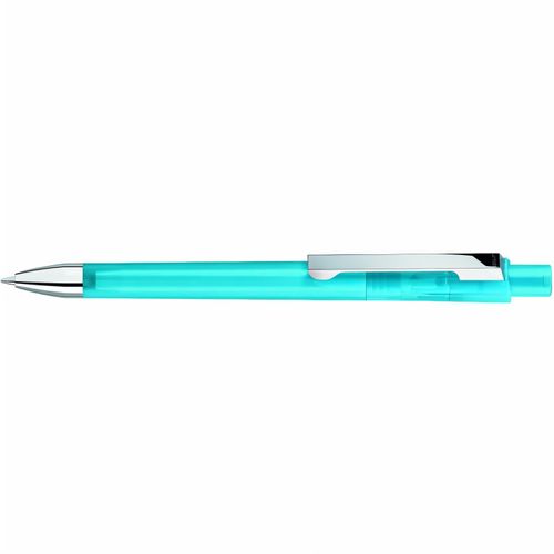 CHECK frozen M-SI Druckkugelschreiber (Art.-Nr. CA068335) - Druckkugelschreiber mit transparent...