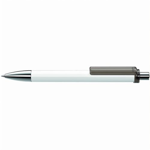 FASHION K transparent SI Druckkugelschreiber (Art.-Nr. CA083021) - Druckkugelschreiber mit gedeckt glänzen...