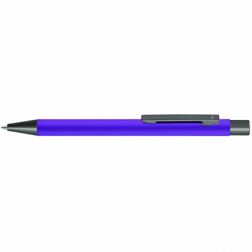 STRAIGHT GUM Druckkugelschreiber (Art.-Nr. CA087072) - Metall-Druckkugelschreiber mit Softtouch...