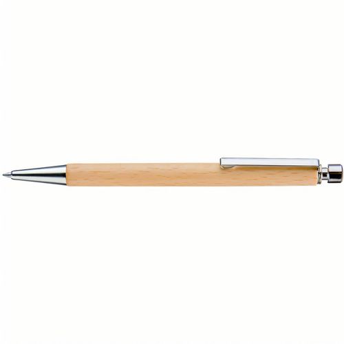 CALIBRA S Druckkugelschreiber (Art.-Nr. CA095149) - Holz-Druckkugelschreiber mit Metalldrüc...