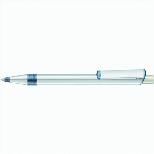 RECYCLED PET PEN ALUMA transparent Druckkugelschreiber (Art.-Nr. CA100083) - Metall-Druckkugelschreiber mit Metallspi...