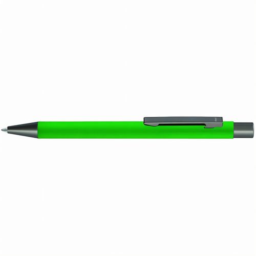STRAIGHT GUM Druckkugelschreiber (Art.-Nr. CA114221) - Metall-Druckkugelschreiber mit Softtouch...