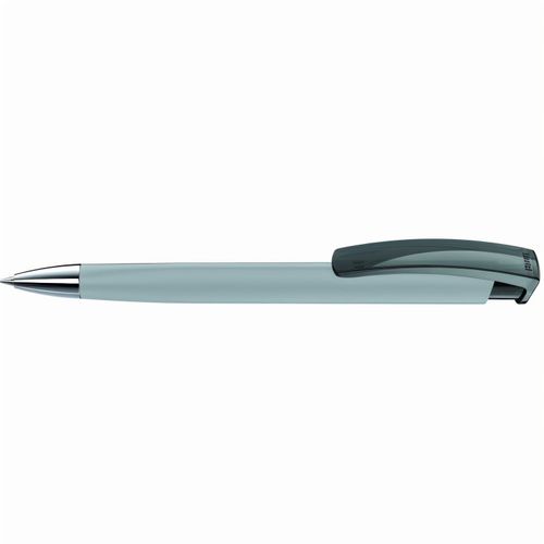 TRINITY K transparent SI GUM Druckkugelschreiber (Art.-Nr. CA138969) - Druckkugelschreiber mit gummiertem...
