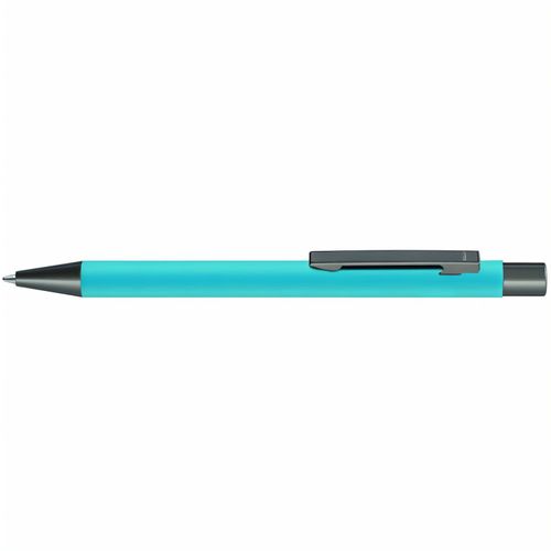 STRAIGHT GUM Druckkugelschreiber (Art.-Nr. CA172584) - Metall-Druckkugelschreiber mit Softtouch...