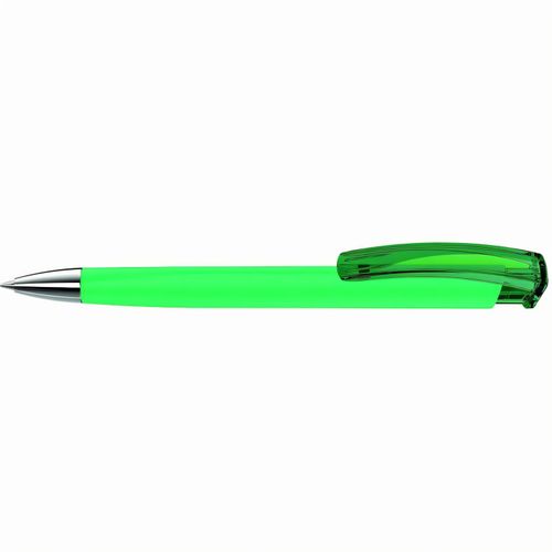 TRINITY K transparent SI GUM Druckkugelschreiber (Art.-Nr. CA176461) - Druckkugelschreiber mit gummiertem...