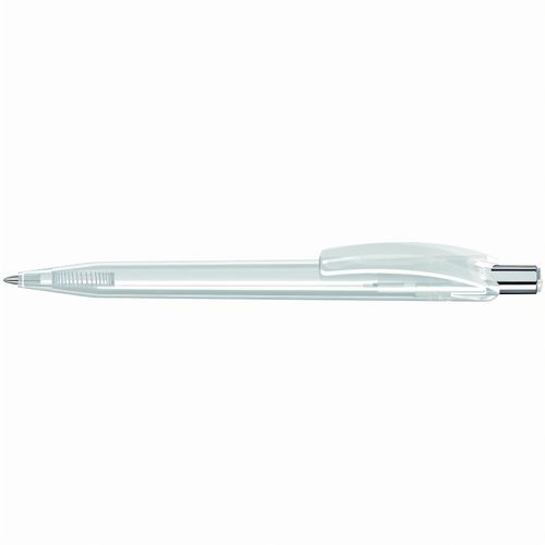 BEAT transparent Druckkugelschreiber (Art.-Nr. CA179034) - Druckkugelschreiber mit glänzend transp...