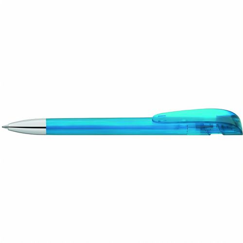 YES transparent SI Druckkugelschreiber (Art.-Nr. CA181048) - Druckkugelschreiber mit transparent...