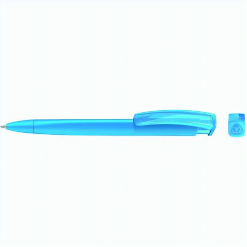 TRINITY K transparent RECY Druckkugelschreiber (Art.-Nr. CA185383) - Druckkugelschreiber mit gedeckt mattem...