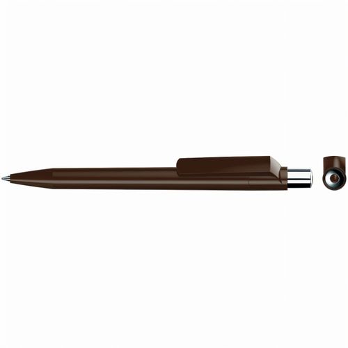 ON TOP SI F Druckkugelschreiber (Art.-Nr. CA211107) - Druckkugelschreiber mit farbig gedeckt...