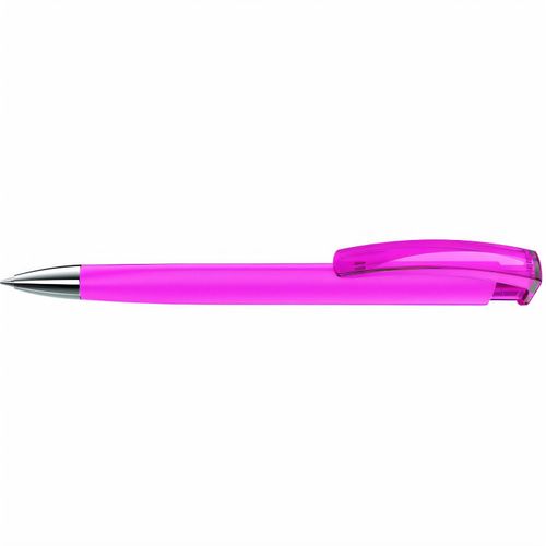 TRINITY K transparent SI GUM Druckkugelschreiber (Art.-Nr. CA214322) - Druckkugelschreiber mit gummiertem...