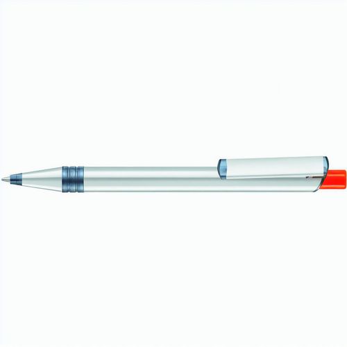 RECYCLED PET PEN ALUMA transparent Druckkugelschreiber (Art.-Nr. CA263839) - Metall-Druckkugelschreiber mit Metallspi...