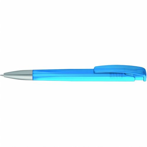 LINEO frozen SI Druckkugelschreiber (Art.-Nr. CA278179) - Druckkugelschreiber mit geometrisch...