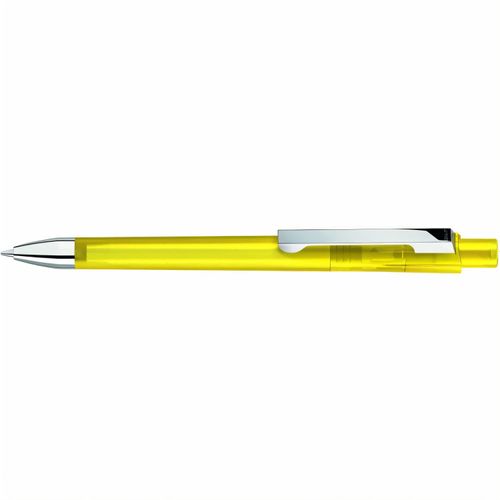 CHECK frozen M-SI Druckkugelschreiber (Art.-Nr. CA303142) - Druckkugelschreiber mit transparent...