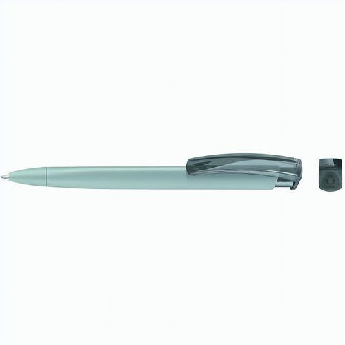 TRINITY K transparent RECY Druckkugelschreiber (Art.-Nr. CA313509) - Druckkugelschreiber mit gedeckt mattem...