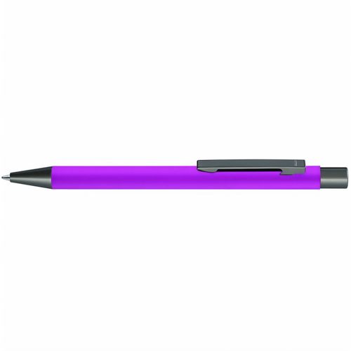 STRAIGHT GUM Druckkugelschreiber (Art.-Nr. CA336932) - Metall-Druckkugelschreiber mit Softtouch...