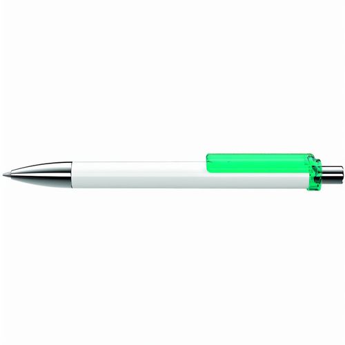 FASHION K transparent SI Druckkugelschreiber (Art.-Nr. CA346477) - Druckkugelschreiber mit gedeckt glänzen...