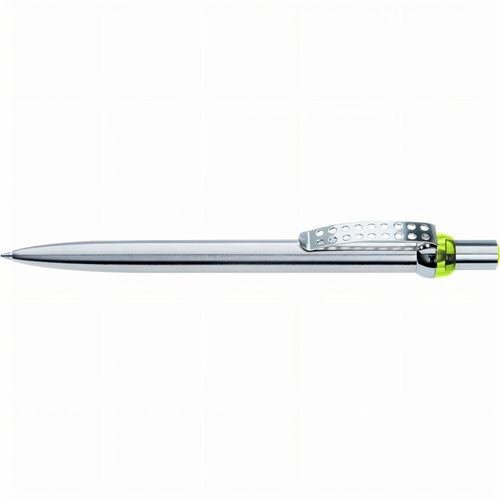 RONDO chrom L Druckkugelschreiber (Art.-Nr. CA365350) - Metall-Druckkugelschreiber mit verchromt...