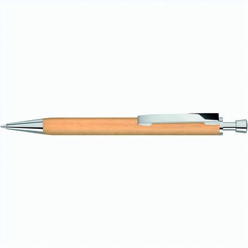 ROOT Druckkugelschreiber (Art.-Nr. CA371161) - Holz-Druckkugelschreiber mit Metalldrüc...