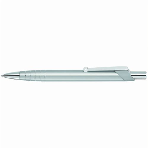MOON Druckkugelschreiber (Art.-Nr. CA384933) - Metall-Druckkugelschreiber mit silbernen...