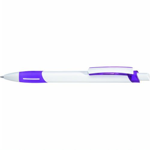 STRIPE Druckkugelschreiber (Art.-Nr. CA422827) - Druckkugelschreiber mit gedeckt weiße...