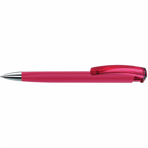 TRINITY K transparent SI GUM Druckkugelschreiber (Art.-Nr. CA446759) - Druckkugelschreiber mit gummiertem...