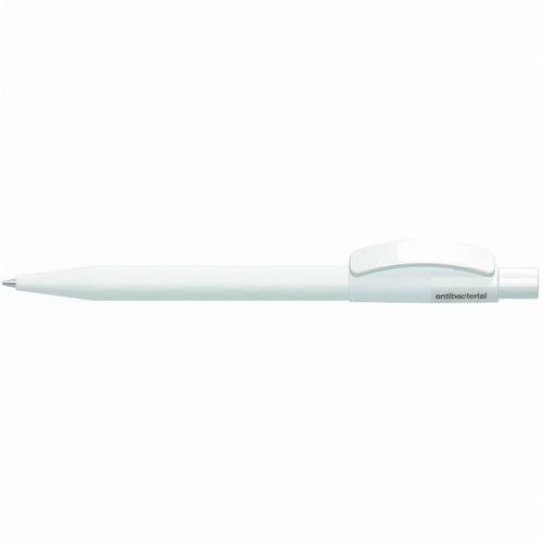 PIXEL F GREEN Druckkugelschreiber (Art.-Nr. CA453192) - Druckkugelschreiber mit antibakteriell...