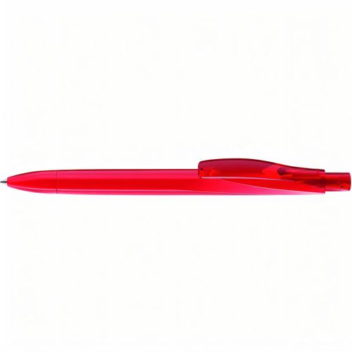 DROP K transparent Druckkugelschreiber (Art.-Nr. CA473640) - Druckkugelschreiber mit geometrisch...