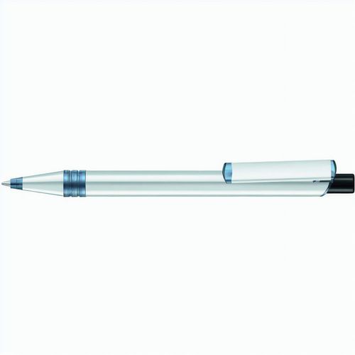 RECYCLED PET PEN ALUMA transparent Druckkugelschreiber (Art.-Nr. CA489936) - Metall-Druckkugelschreiber mit Metallspi...
