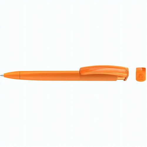 TRINITY K transparent RECY Druckkugelschreiber (Art.-Nr. CA519913) - Druckkugelschreiber mit gedeckt mattem...