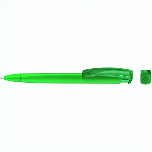 TRINITY K transparent RECY Druckkugelschreiber (Art.-Nr. CA544977) - Druckkugelschreiber mit gedeckt mattem...