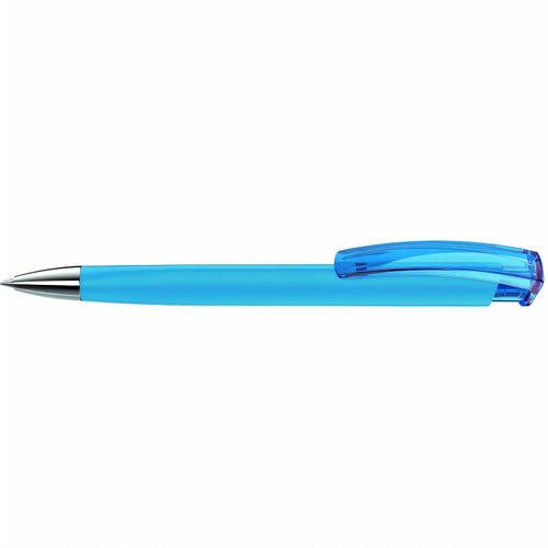 TRINITY K transparent SI GUM Druckkugelschreiber (Art.-Nr. CA564392) - Druckkugelschreiber mit gummiertem...