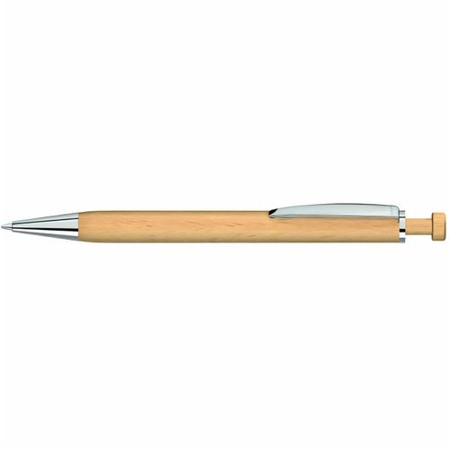 LEAF Druckkugelschreiber (Art.-Nr. CA569864) - Holz-Druckkugelschreiber mit Holzdrücke...