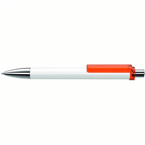 FASHION K transparent SI Druckkugelschreiber (Art.-Nr. CA576851) - Druckkugelschreiber mit gedeckt glänzen...