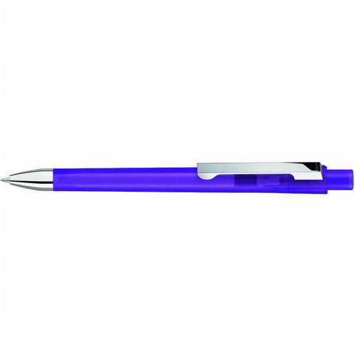 CHECK frozen M-SI Druckkugelschreiber (Art.-Nr. CA585558) - Druckkugelschreiber mit transparent...