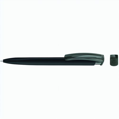 TRINITY K transparent RECY Druckkugelschreiber (Art.-Nr. CA608868) - Druckkugelschreiber mit gedeckt mattem...