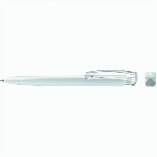 TRINITY K transparent RECY Druckkugelschreiber (Art.-Nr. CA610141) - Druckkugelschreiber mit gedeckt mattem...