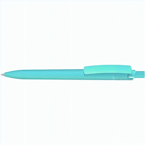 RECYCLED PET PEN STEP F GUM Druckkugelschreiber (Art.-Nr. CA613204) - Druckkugelschreiber mit gummiertem...