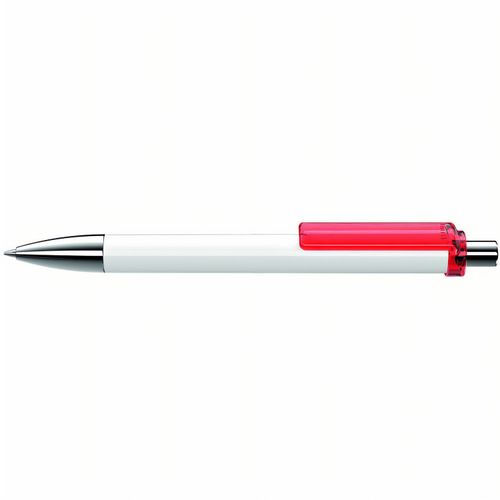 FASHION K transparent SI Druckkugelschreiber (Art.-Nr. CA619877) - Druckkugelschreiber mit gedeckt glänzen...