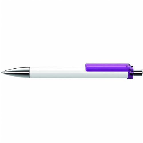 FASHION K transparent SI Druckkugelschreiber (Art.-Nr. CA626100) - Druckkugelschreiber mit gedeckt glänzen...