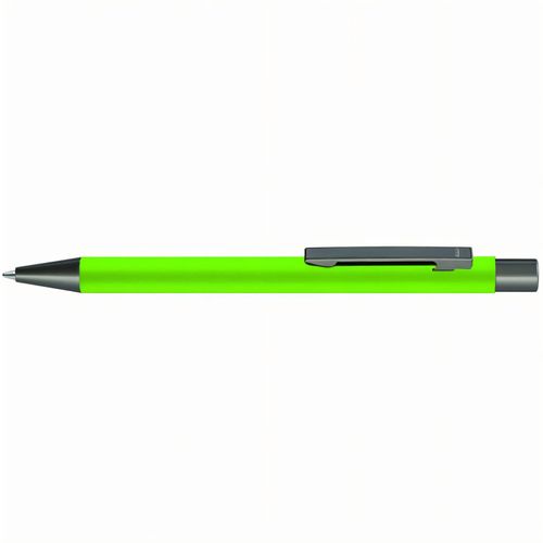STRAIGHT GUM Druckkugelschreiber (Art.-Nr. CA654379) - Metall-Druckkugelschreiber mit Softtouch...