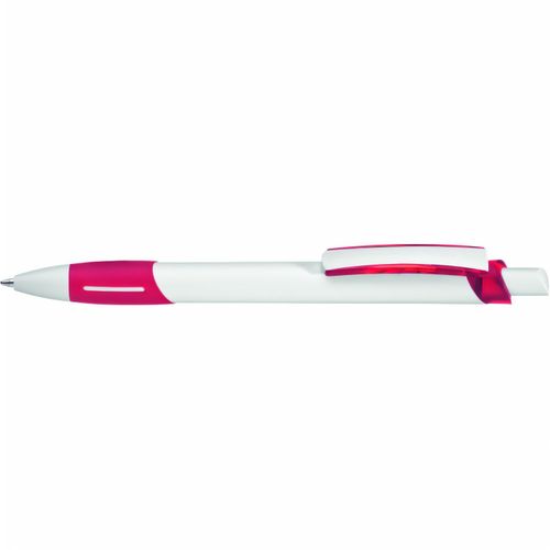STRIPE Druckkugelschreiber (Art.-Nr. CA697995) - Druckkugelschreiber mit gedeckt weiße...