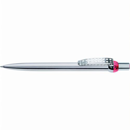 RONDO chrom L Druckkugelschreiber (Art.-Nr. CA732286) - Metall-Druckkugelschreiber mit verchromt...