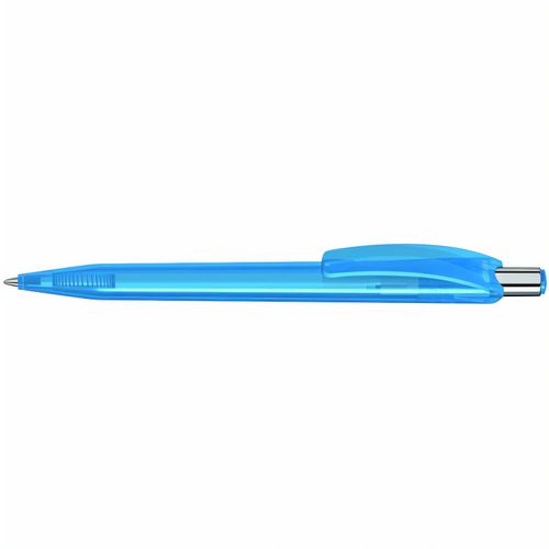 BEAT transparent Druckkugelschreiber (Art.-Nr. CA737239) - Druckkugelschreiber mit glänzend transp...