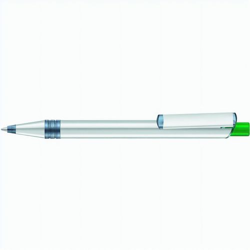RECYCLED PET PEN ALUMA transparent Druckkugelschreiber (Art.-Nr. CA754458) - Metall-Druckkugelschreiber mit Metallspi...