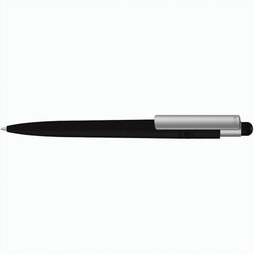RECYCLED PET PEN PRO F SI GUM Druckkugelschreiber (Art.-Nr. CA784101) - Druckkugelschreiber mit gummiertem...