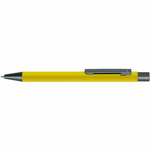 STRAIGHT GUM Druckkugelschreiber (Art.-Nr. CA808256) - Metall-Druckkugelschreiber mit Softtouch...
