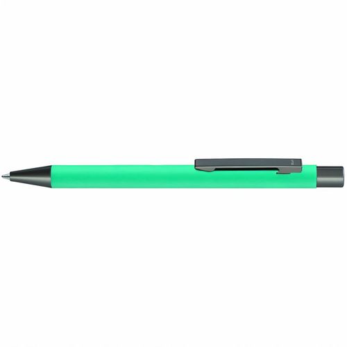 STRAIGHT GUM Druckkugelschreiber (Art.-Nr. CA839795) - Metall-Druckkugelschreiber mit Softtouch...